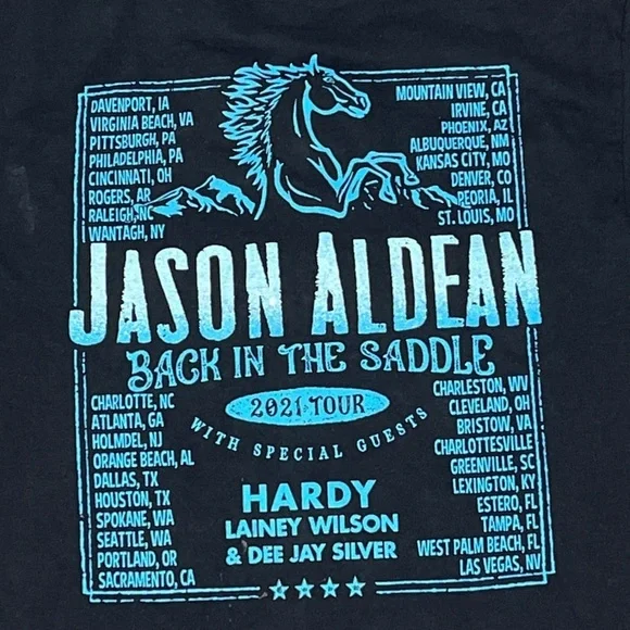 Jason Aldean Country Music 2021 Concert Tour USA Tshirt - Picture 4 of 5